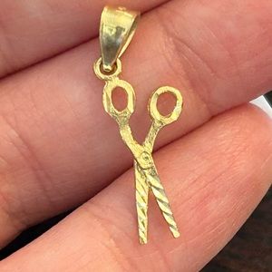 14 Karat Gold Scissors Charm